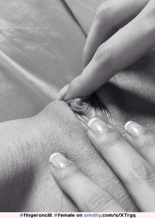 #female #closeup #blackandwhite #masturbation #legsspread #pussy #clit #shaved #fingeronclit