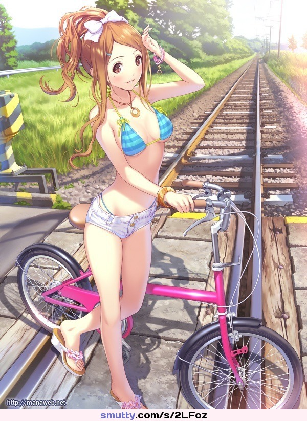 Cutest sexiest #hentai babe evar. Love the #thong straps on her hips. Yummy. #toon #bikinitop