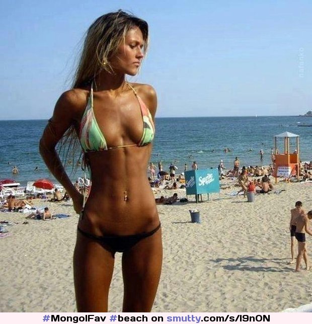 #beach #bikini #hot #blonde #skinny #fit #tanned #abs