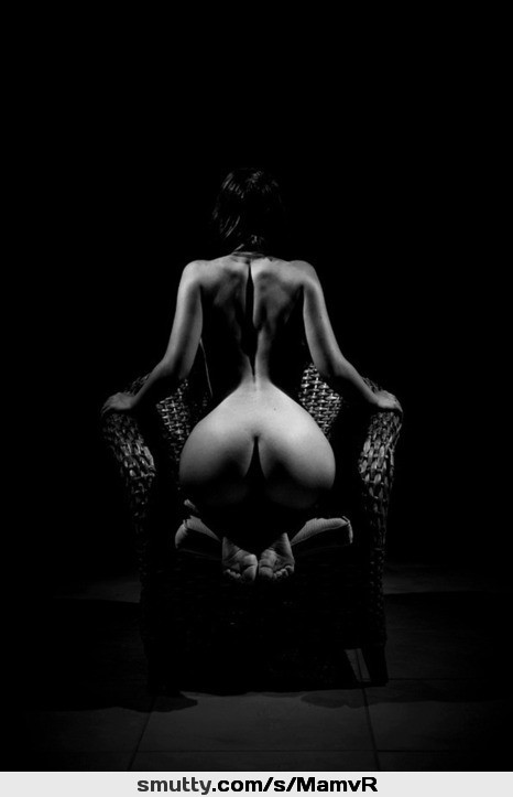 #submissive #kneeling #onchair ##waiting #greatass #blackandwhite