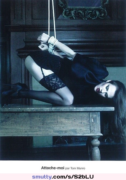 #rope #bondage #submissive #onherknees #stockings #heels