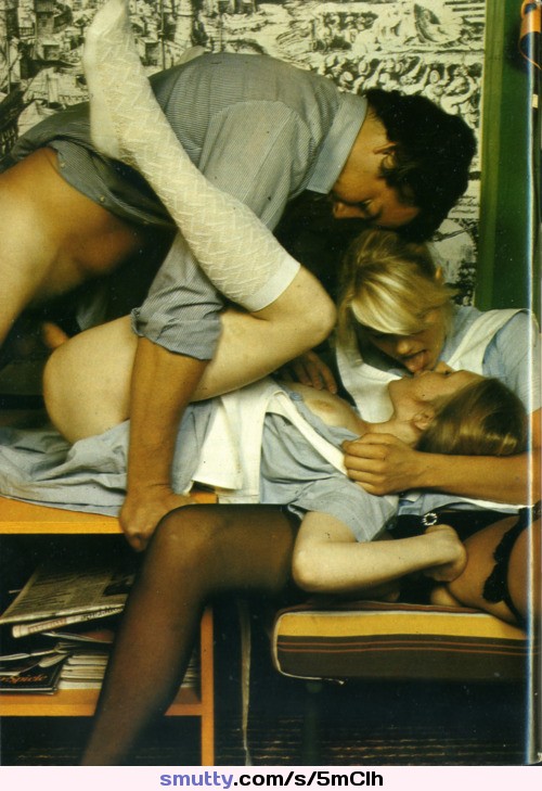#threesome #ffm #sex #lesbian #kiss #stockings #uniform