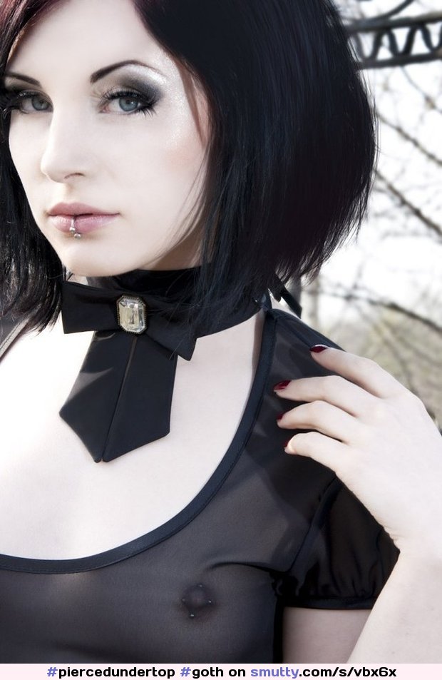 An image by: ludvig - #goth #blackhair #piercings #piercednipples #transparent