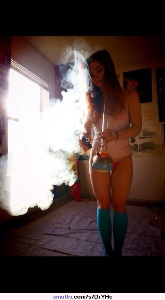 #sexy #stonerchick #bong #weed #socks #panties #smoking #teen