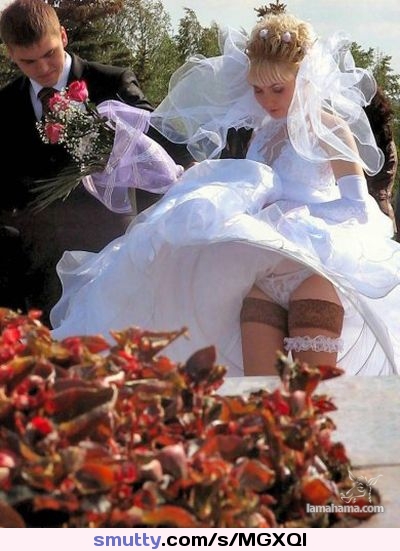 #weddingdress #wedding #upskirt #wind #whitepanties #stockings #blonde #voyeur #candid