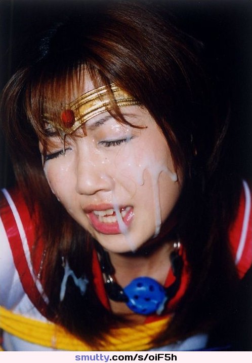 Sailor Moon Cosplay Japanease Girls Gets Bukkake Facial Cumshot Cum On Her Face