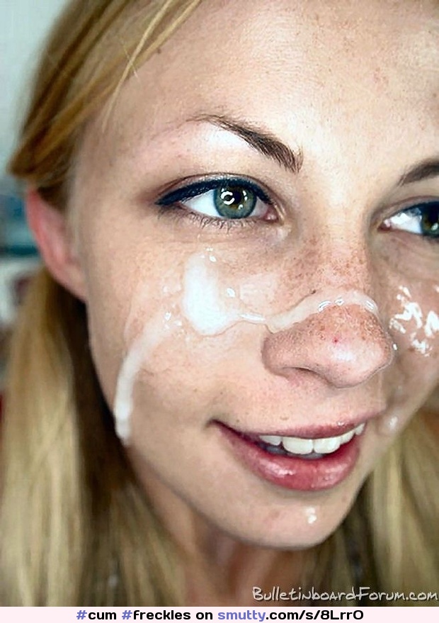 #freckles #greeneyes #cumshot #facial #cum.