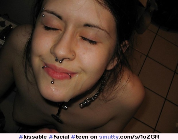 #facial #teen #pretty #piercing #cumonteen #brunette #smile