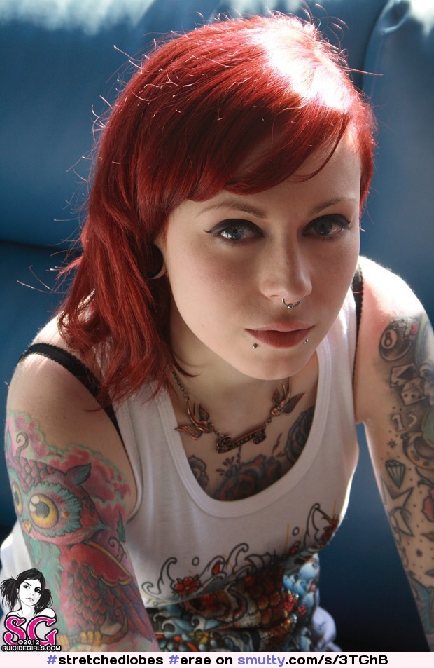 #Erae from #SuicideGirls #redhead #shorthair #cute #eyes #pierced #tattoo #tanktop #sexy #Beautiful #gorgeous #NonNude