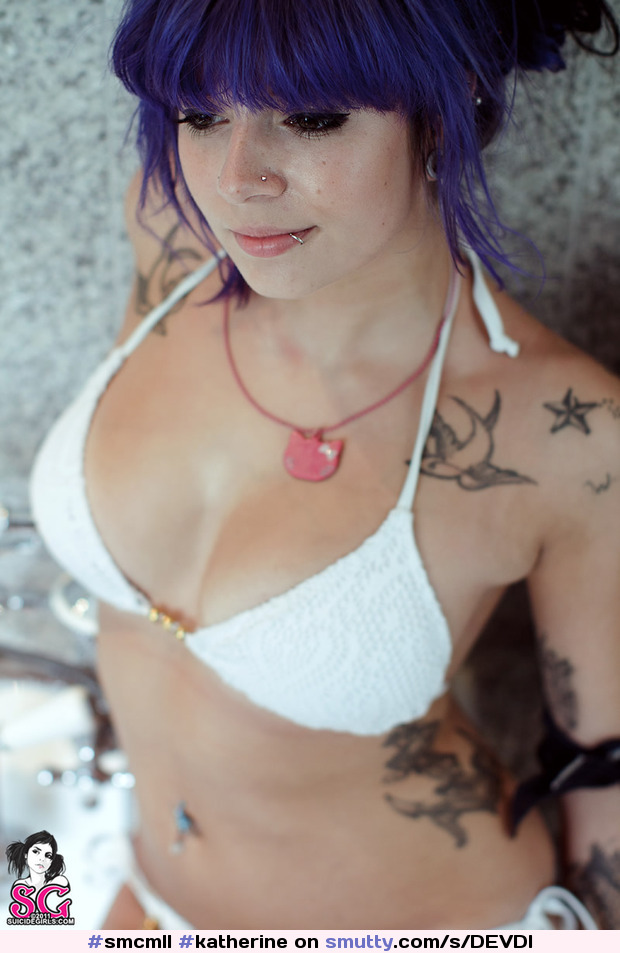 #Katherine from #SuicideGirls #cute #beautiful  #pierced #tattoo #bra #nonnude