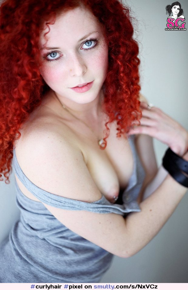 #Pixel from #SuicideGirls #redhead #cute #pale #freckles #lips #boobs #smallboobs #pierced #piercednipples 