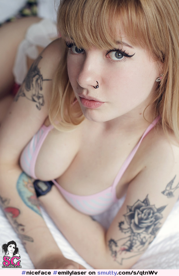 #EmilyLaser from #SuicideGirls #blonde #cute #sexy #tattoo  #eyes #face #pierced #nonnude