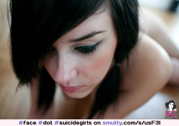 #Dot from #SuicideGirls #pale #brunette #pigtails #sexy #beautiful #eyes #face