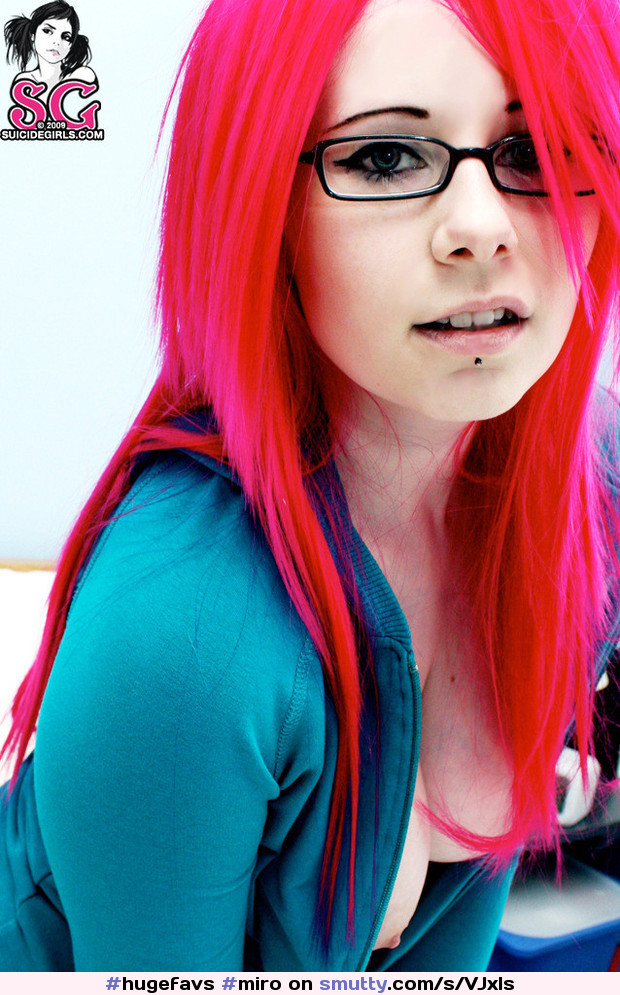 #Miro from #SuicideGirls #redhead #pale #glasses #cute #pierced #panties #boobs #smallboobs  #face #eyes #beautiful