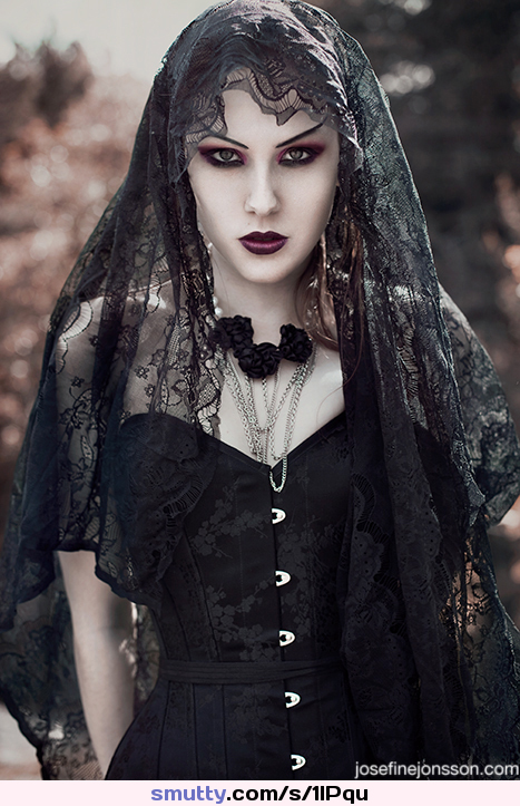 #lovely ..............#pale #goth #lace #corset #beauty #veil  ................#tele