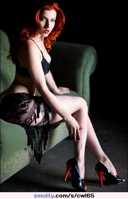 Talk about lush... #lace #heels #redhair #Lush #tele