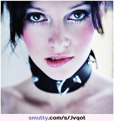 #Sexxxy .....#collar #lipbiting #eyes #flush #rosychecks #beauty #Beautiful #gorgeous Sexy #goth ......#tele