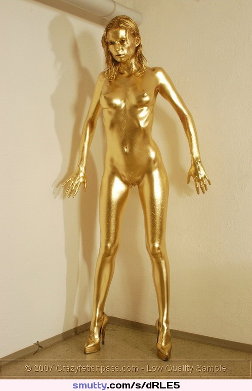 Watch Zmeena Orr Gold Body Paint Photoshoot Body Paint Zmeena Orr My
