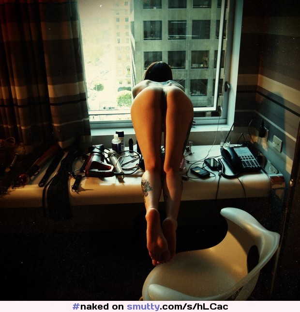 #hot #sexy #ass #brunette #bentover #psfb #window #tattoo #legs #naked