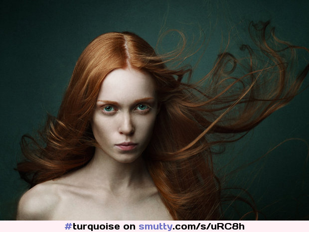 Fire waves by *Leo-SA #redheadedgoddess #redhead #longhair #turquoise