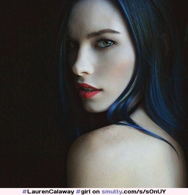 #girl #Beautiful #beauty #lipstick #pale #freckles #darkhair #bluehair #shoulder #nonnude #hot #sexy #wow #perfect
