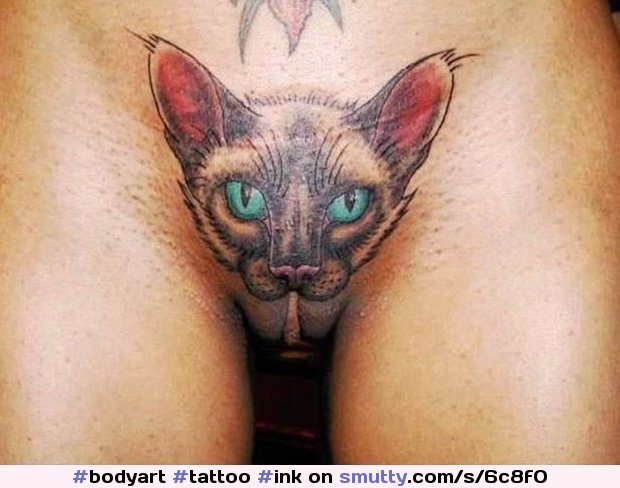 Pussy-Cat Tattoo  - An image by: ilovehairypuss - Fantasti.cc
#tattoo #ink #inked #tattoos #labia #funny, #humorous #bodyart