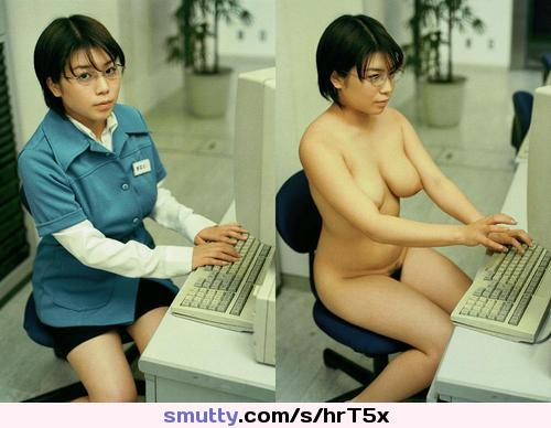 #Asian #YeOldeComputer #naked #nude #officen#Plant #LowTech #Communist #Nude #Glasses #Tits