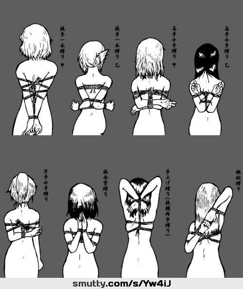 Instructional Chart For Shibari Arm Bondage Instructions