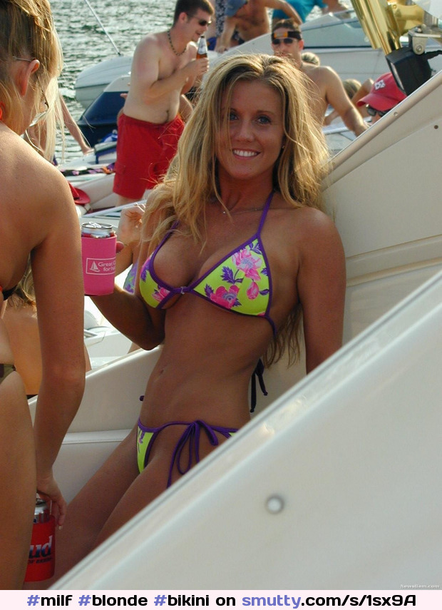 Milf Blonde Bikini Boat Bigboobs Hot Perfect Fit Fitbody