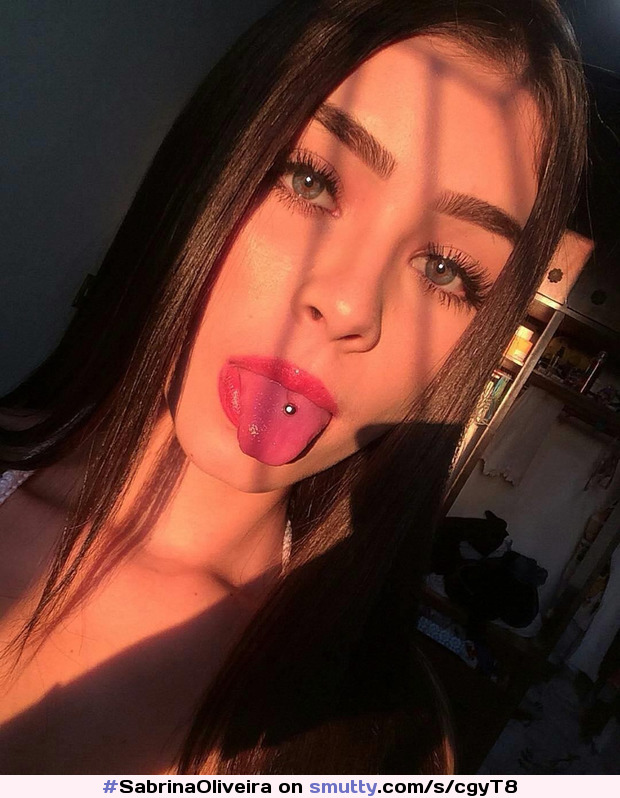#SabrinaOliveira #Beautiful #Booty #Brunette #Busty #Celebrity #Cute #Fit #Lips #Piercing #RedLips #Selfie #Sexy #Tattoo #TonguePiercing