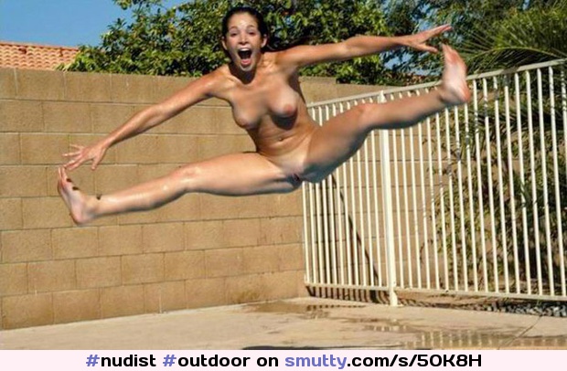 #nudist #outdoor #jumping #flying #legsopenwide