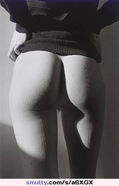 #ass #partial #hairypussy #bottomless #sweater #blackandwhite