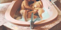 #hottub #bathtub #fair #equal #nude #couple #jerk #finger #together