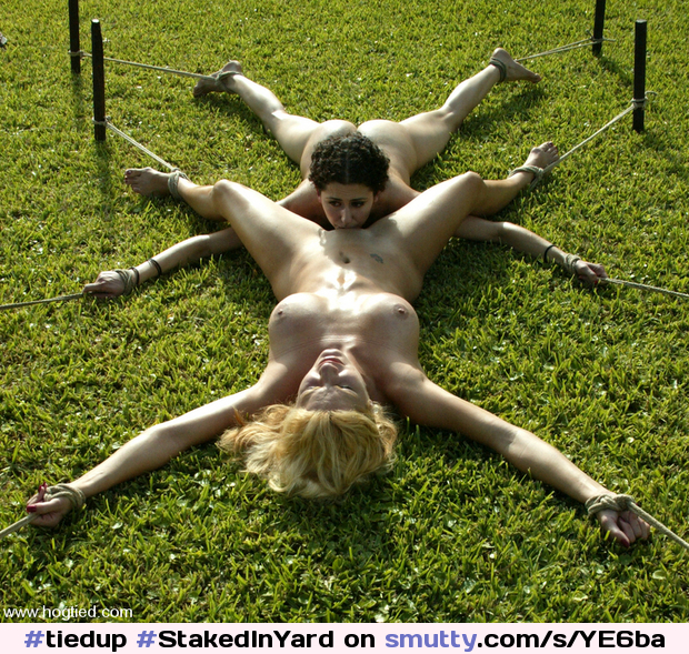 #tiedup #StakedInYard #forcedpussylicking #tits #pussy #ass