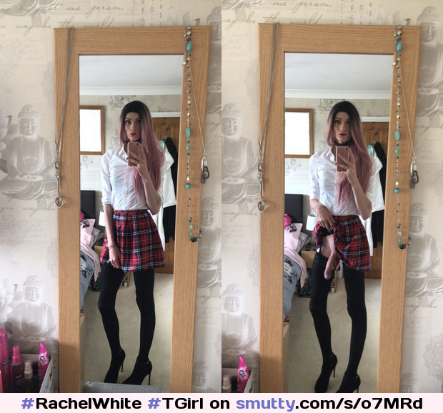 #RachelWhite #TGirl #ChicksWithDicks #GarterbeltAndStockings #heels #PlaidSkirt #NiceSurprise #NiceCock #MirrorShot #selfie