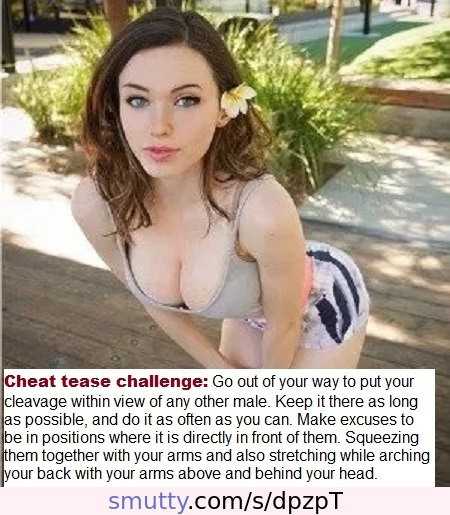 #tease #cheat #cheating #display #expose #challenge #task #dare #badgirl #hotwife #teasing #cleavage #bust #breasts #tits #showoff