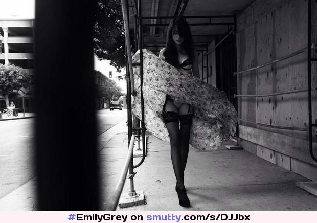 #EmilyGrey #liftingupdress #inpublic #BlackAndWhite
