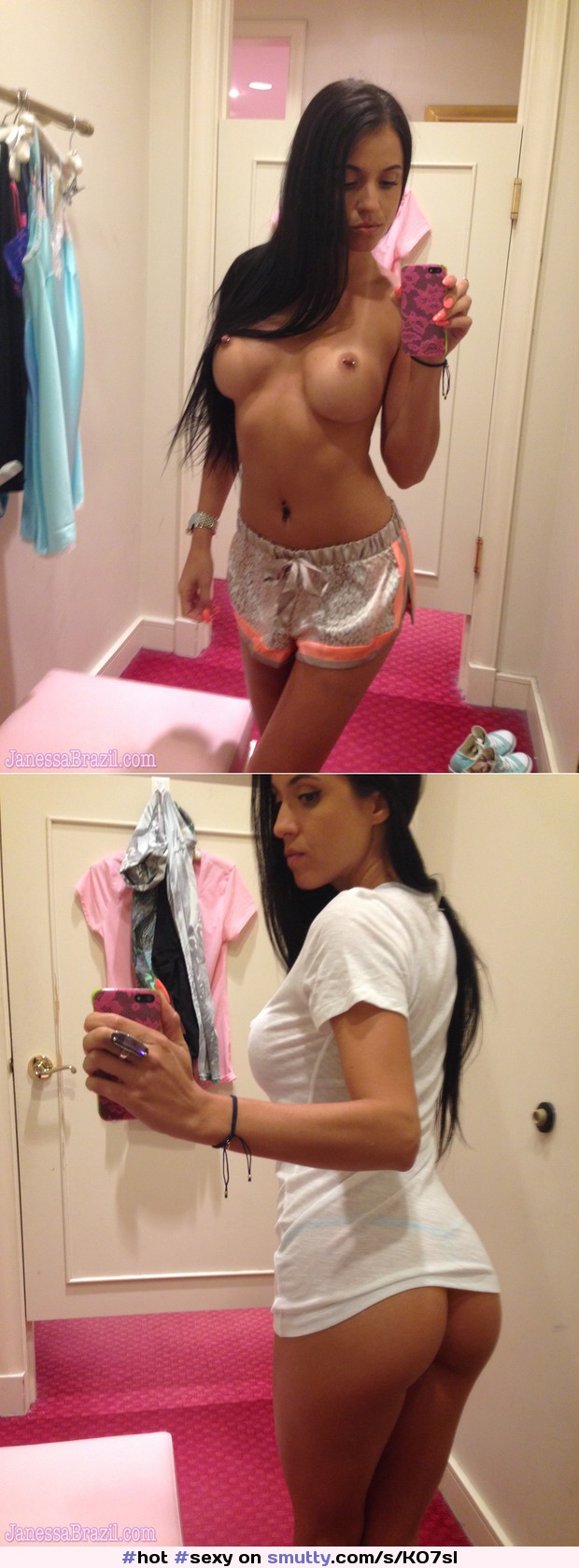 #hot#sexy#JanessaBrazil#babe#tits#ass#clothedunclothed#faketits#piercednipples#beautifulgirl