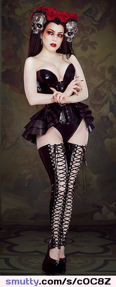 #Morgana #latex #laces #ThighHighs #FemDom #femdonempire