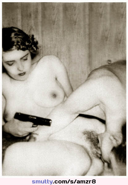 #vintage#vintageporn#retro#retroporn#BlackAndWhite#lesbians#gun#pistol