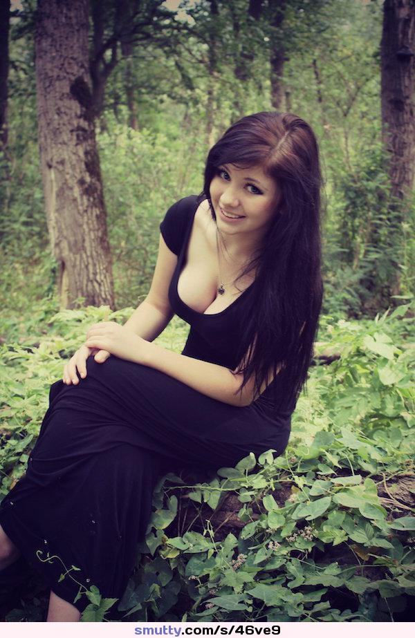 #cute #CuteNess #brunette  bigtits #outdoors #smile #amateur #young #classy #dress #Beautiful #beauty
