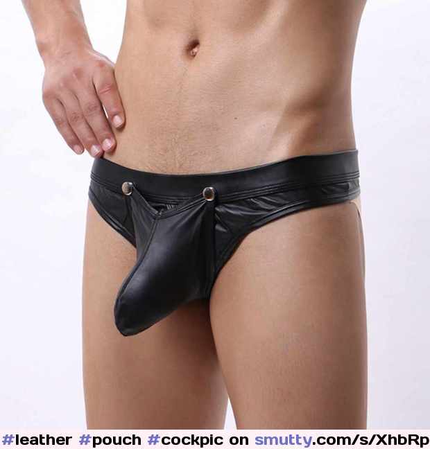 #leather #pouch #cockpic #nn #nonnude #underwear #junk #bulge #semihard #sexyunderwear
