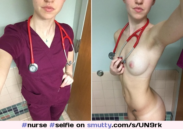#nurse #selfie #mirrorshot #onoff #dressundressed #boobs