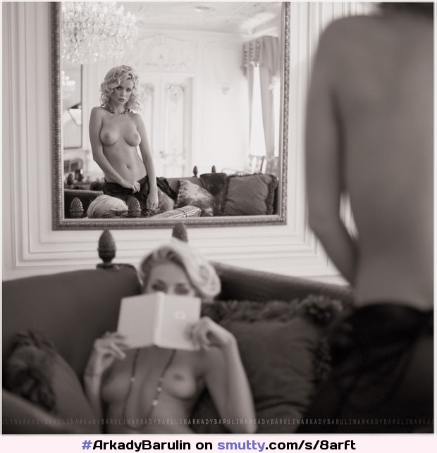 #ArkadyBarulin #BlackAndWhite #ArtisticNude #artnude #reflection #mirror #boobs #tits #sensual #topless #blondes