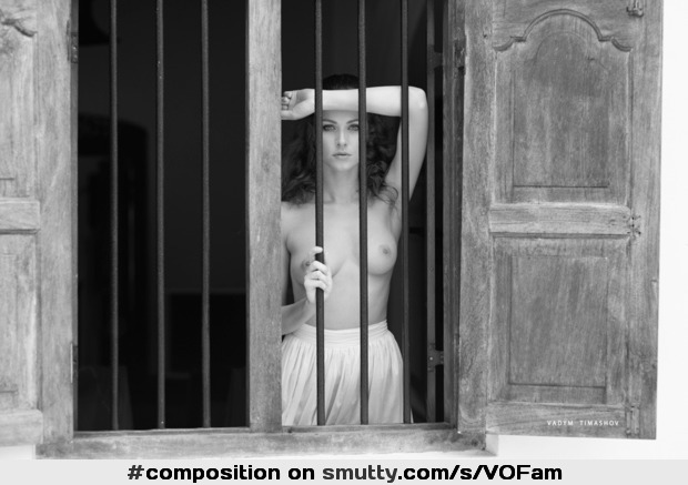 by #VadymTimashov #BlackAndWhite #artnude #ArtisticNude #behindbars #topless #boobs #tits #beauty #eyes #erotic #composition