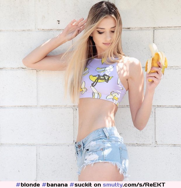 #blonde #banana #suckit #slut #shorts #public #model