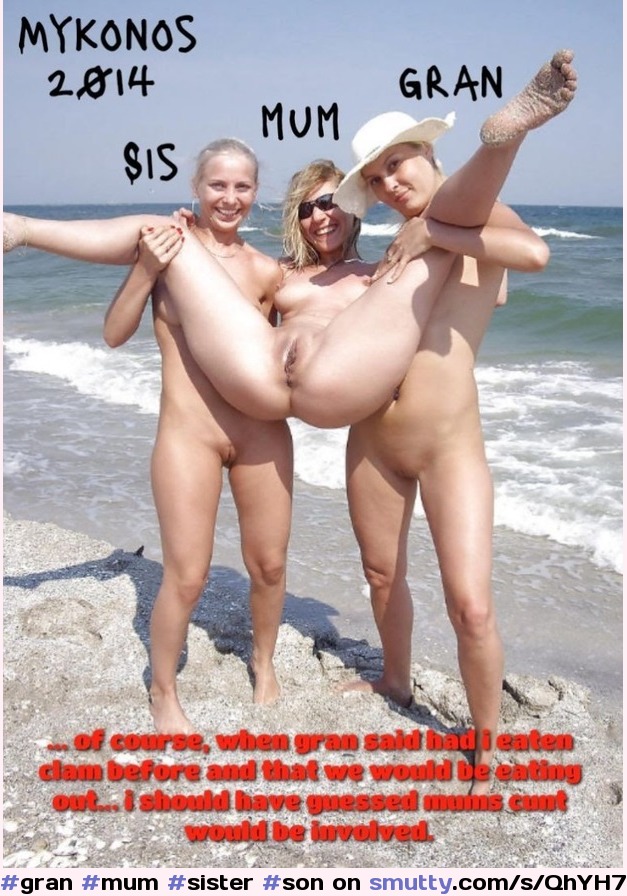 Holiday in the sun, for the son... #gran#mum#sister#son#cunt#tits#beach