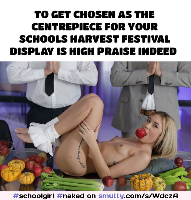 Nicely laid out... #schoolgirl#naked#harvest#festival