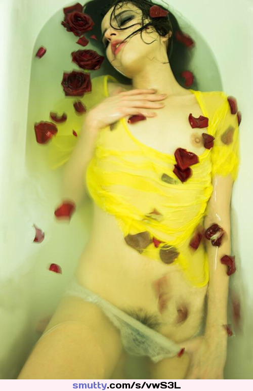 #IMAGEOFBEAUTY #girl #inwater #brunette #scatteredpetals #Beautiful #CLRBF #CLRBColour
