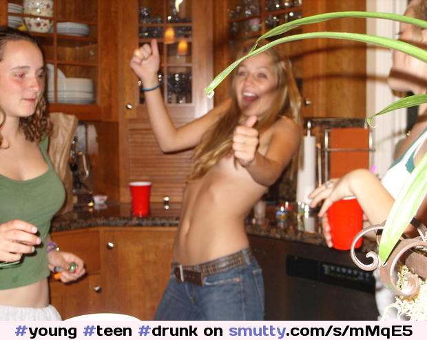 #young #teen #drunk #topless #party #tummy